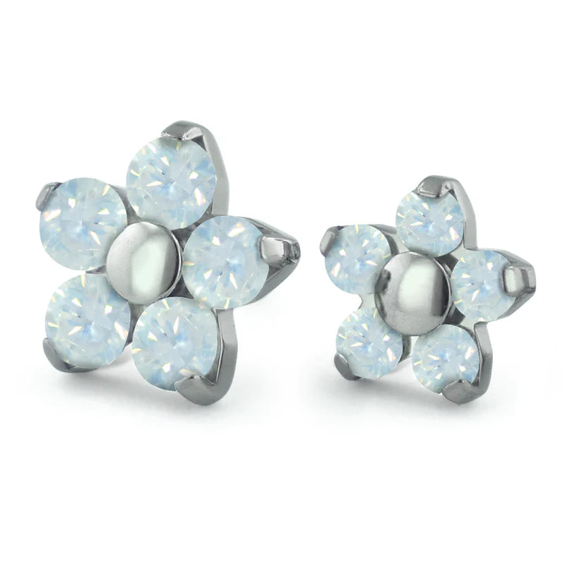 Silk White Gem Ends