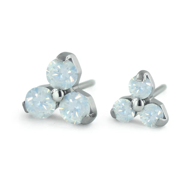 Silk White Gem Ends