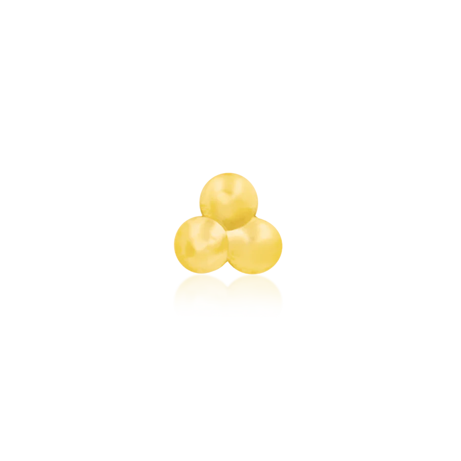 gold Tri bead